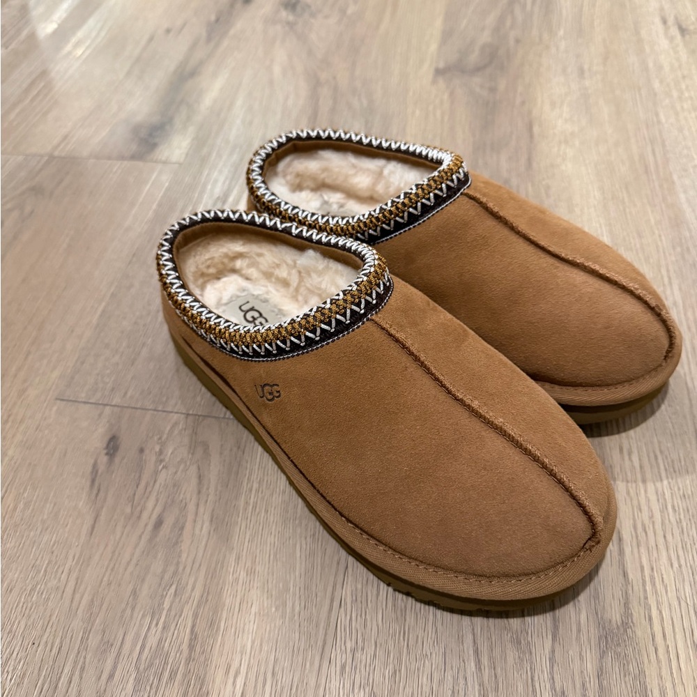 UGG Tan Suede Slip-On Shoes